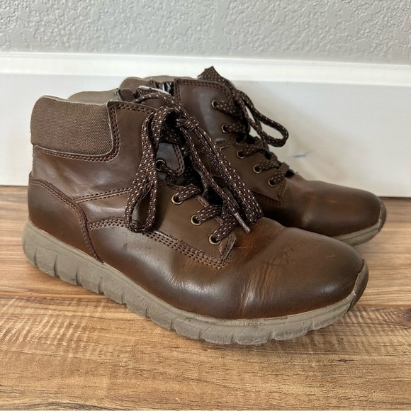 Stride Rite Other - Stride Rite Rimrock Brown Leather Dress Boot Side Zip w/ Lace Size 4